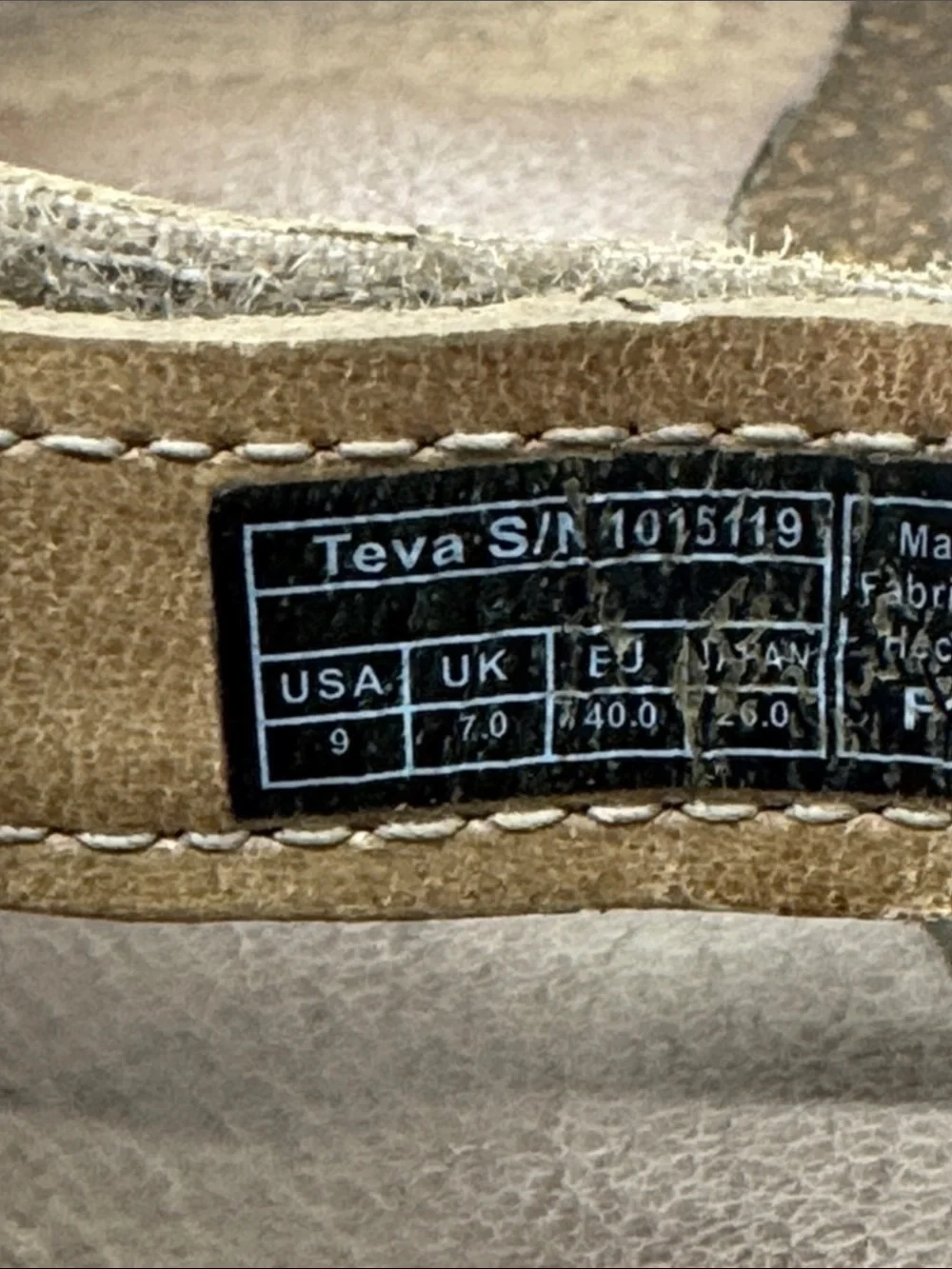 Teva Taupe Laether Strappy Wedge Sandals Size 9 KET10149B